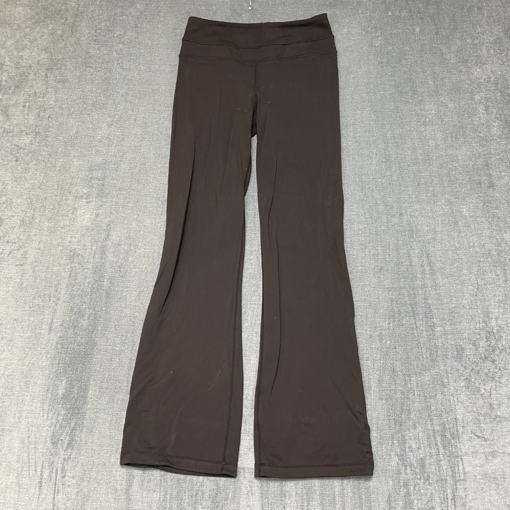 Lululemon Leggings Women 27x29 Black Flared Leg Yoga Running Workout Performance